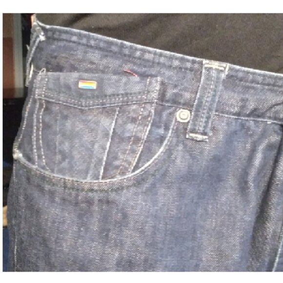 Men's Akoo Blue Denim Relaxed Fit Jeans  - Waist 40 - Picture 4 of 10